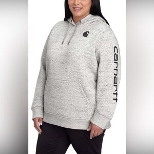 Carhartt Heather Gray Pullover with Sleeve Logo